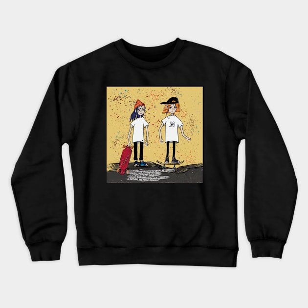 Skate Girls Crewneck Sweatshirt by ARTEMIDA